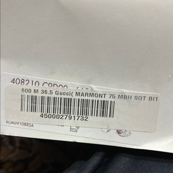 Gucci Marmont Burgundy Heeled Leather Boots - Picture 10 of 11